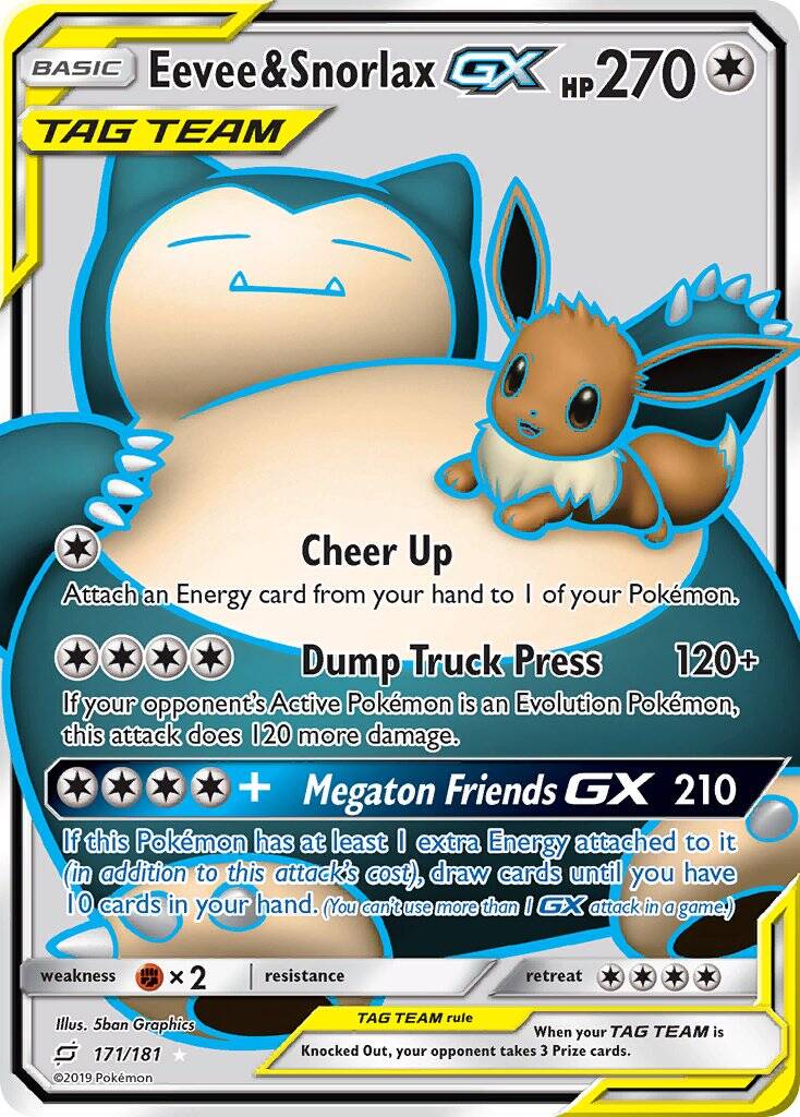 Eevee & Snorlax GX 171/181 Team UP