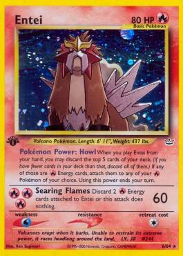 Entei 6/64 Holo First Edition Neo Revelation