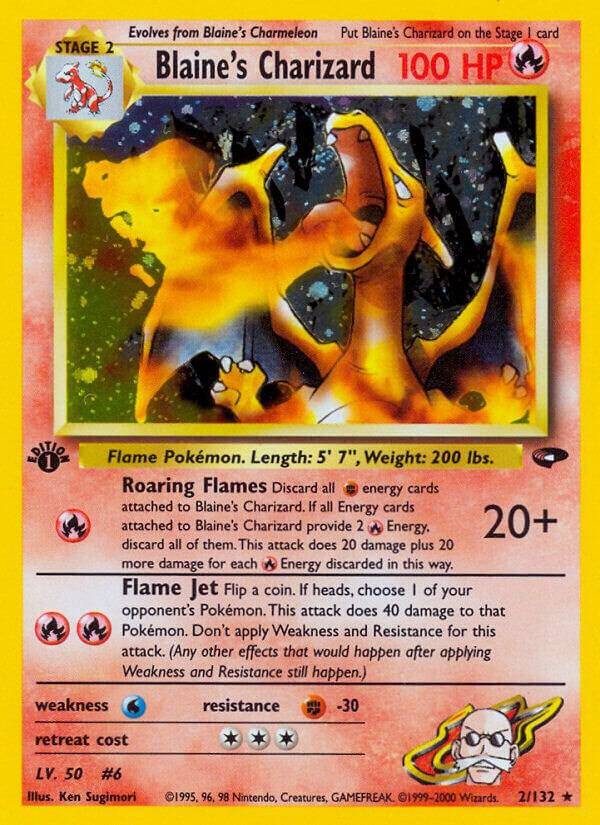 First Edition Blaine´s Charizard Gym Challange