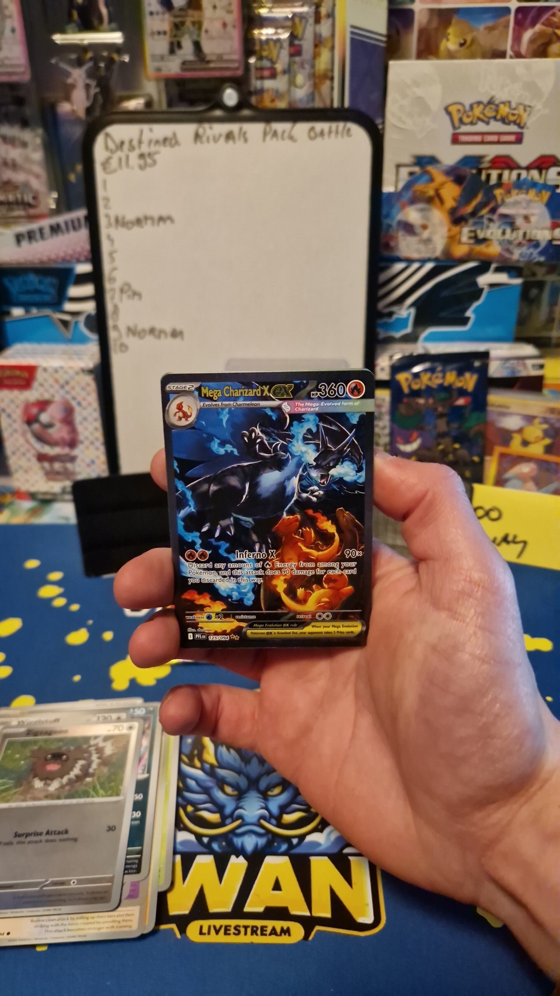 Pokemon Mega Evolution Phantasmal Flames Mega Charizard X ex 125/094 SIR