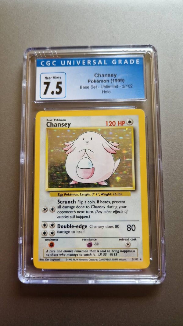 Chansey 3/102 Holo CGC 7.5 Base Set
