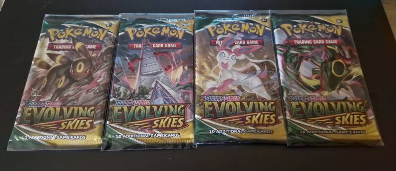 pokemon evolving skies booster pack art set