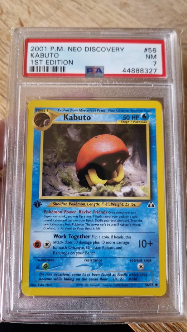 Kabuto 56/75 First Edition PSA 7 Neo Discovery 2001