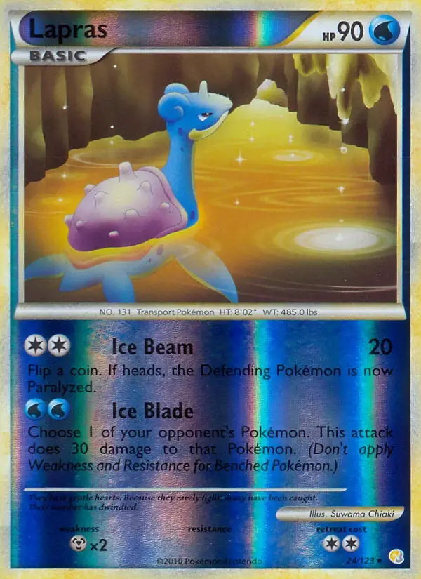 Lapras 24/123 Reverse Holo HeartGold SoulSilver