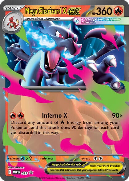 Mega Charizard X ex MEP 029 Promo