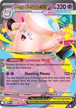 Mega Clefable EX MEP 072 Promo Kaart
