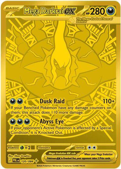 Mega Darkrai EX 120/084 GOLD