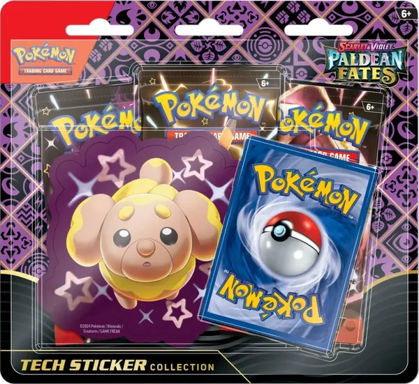 Paldean Fates 3 Pack Blister (Tech Sticker)