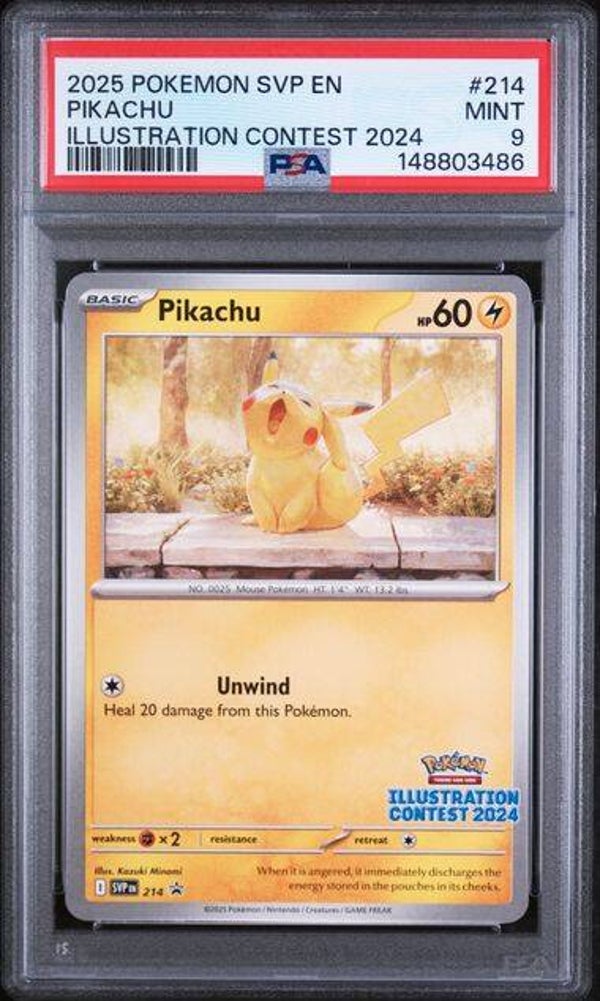 Pikachu illustration contest 2024 SVP 214 Promo PSA 9
