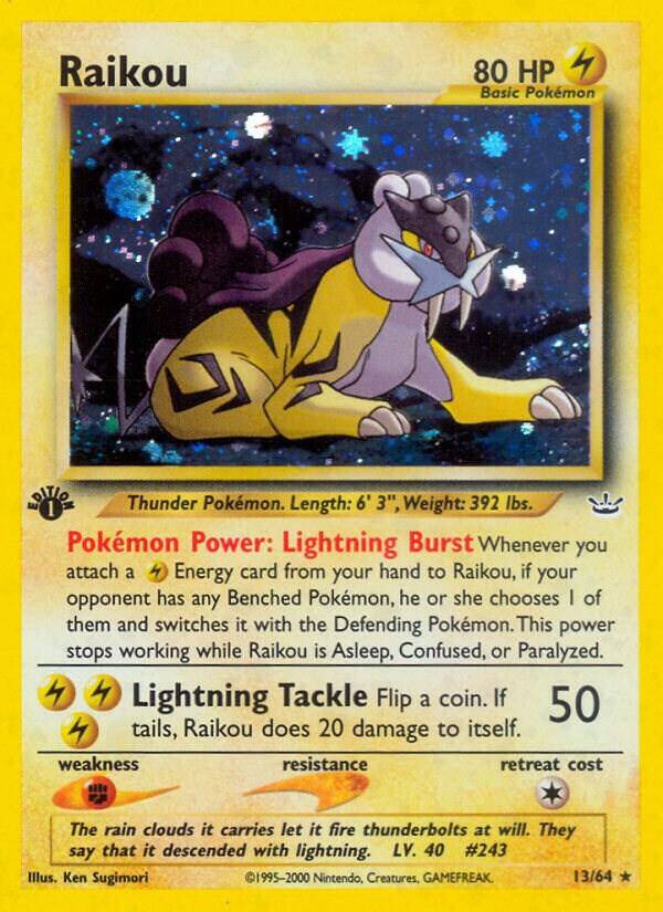 Raikou 13/64 First Edition Neo Revelation