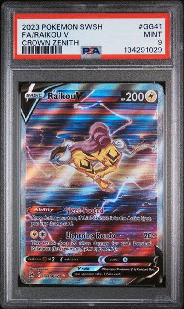 Raikou V GG41/GG70 PSA 9 Crown Zenith
