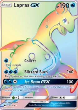 Rainbow Lapras GX 151/149 Sun & Moon Base Set