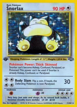 Snorlax 11/64 First Edition Jungle Holo