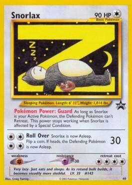 Snorlax 49/53 WOTC Promo