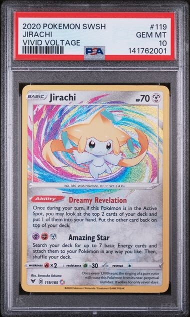 Vivid Voltage Jirachi 119/185 PSA 10 Amazing Rare