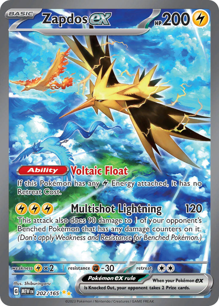 Zapdos ex 202/165 SIR