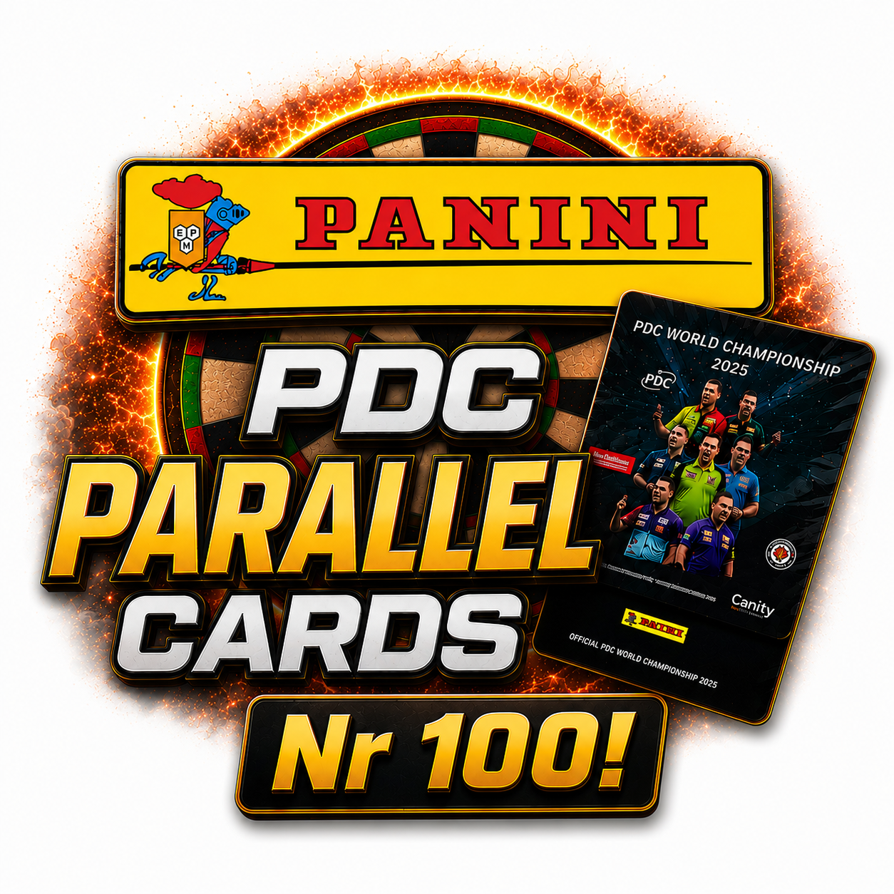Panini Pdc Darts Parallel cards 100 first edition