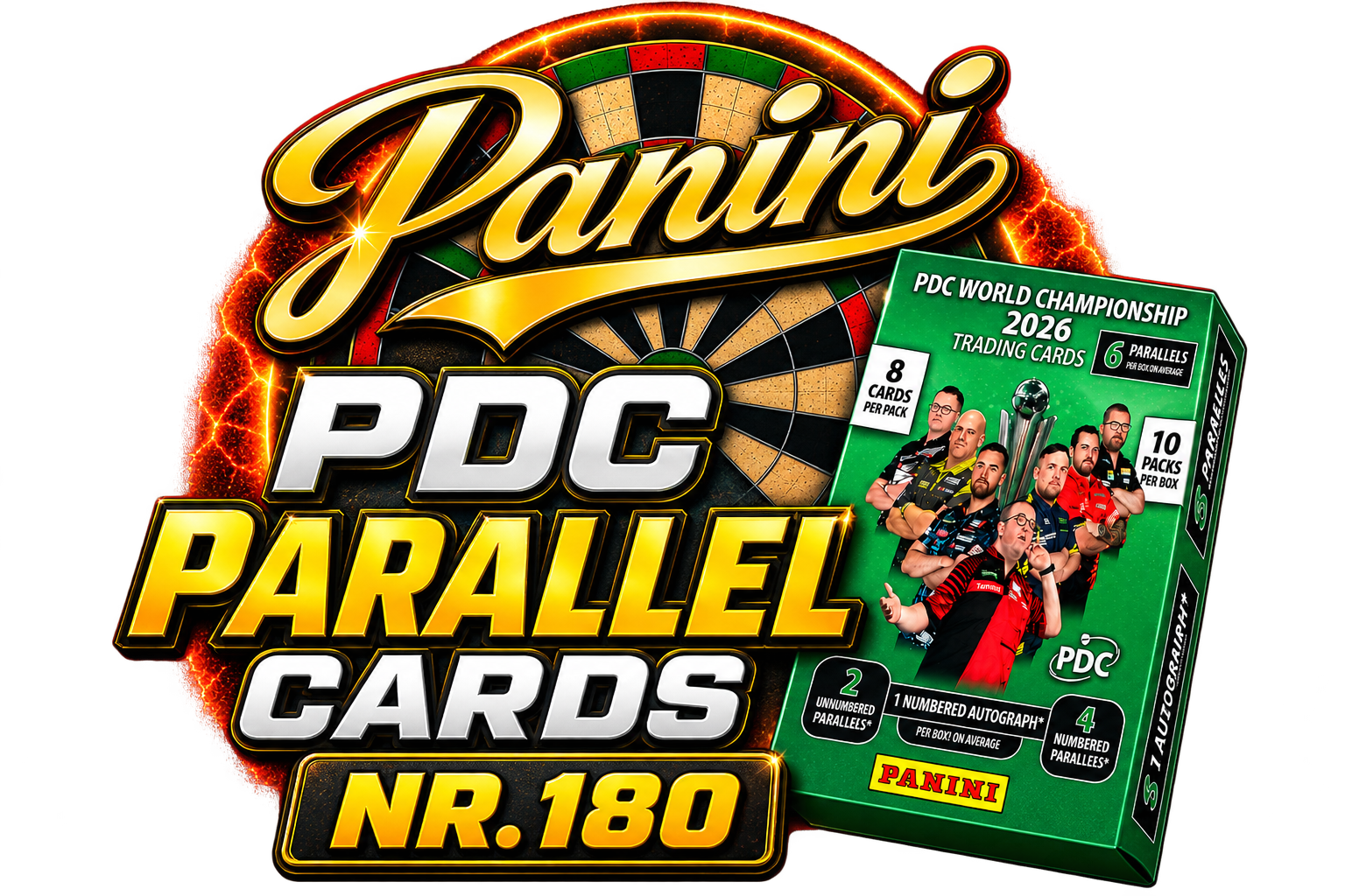 Parallel Cards PDC Wolrd Championship 2026 | Base Players Numbered 180!