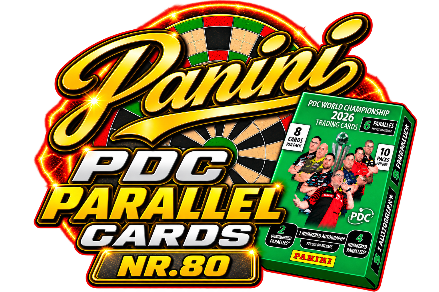 Parallel Cards PDC Wolrd Championship 2026 | Base Players Numbered 80!