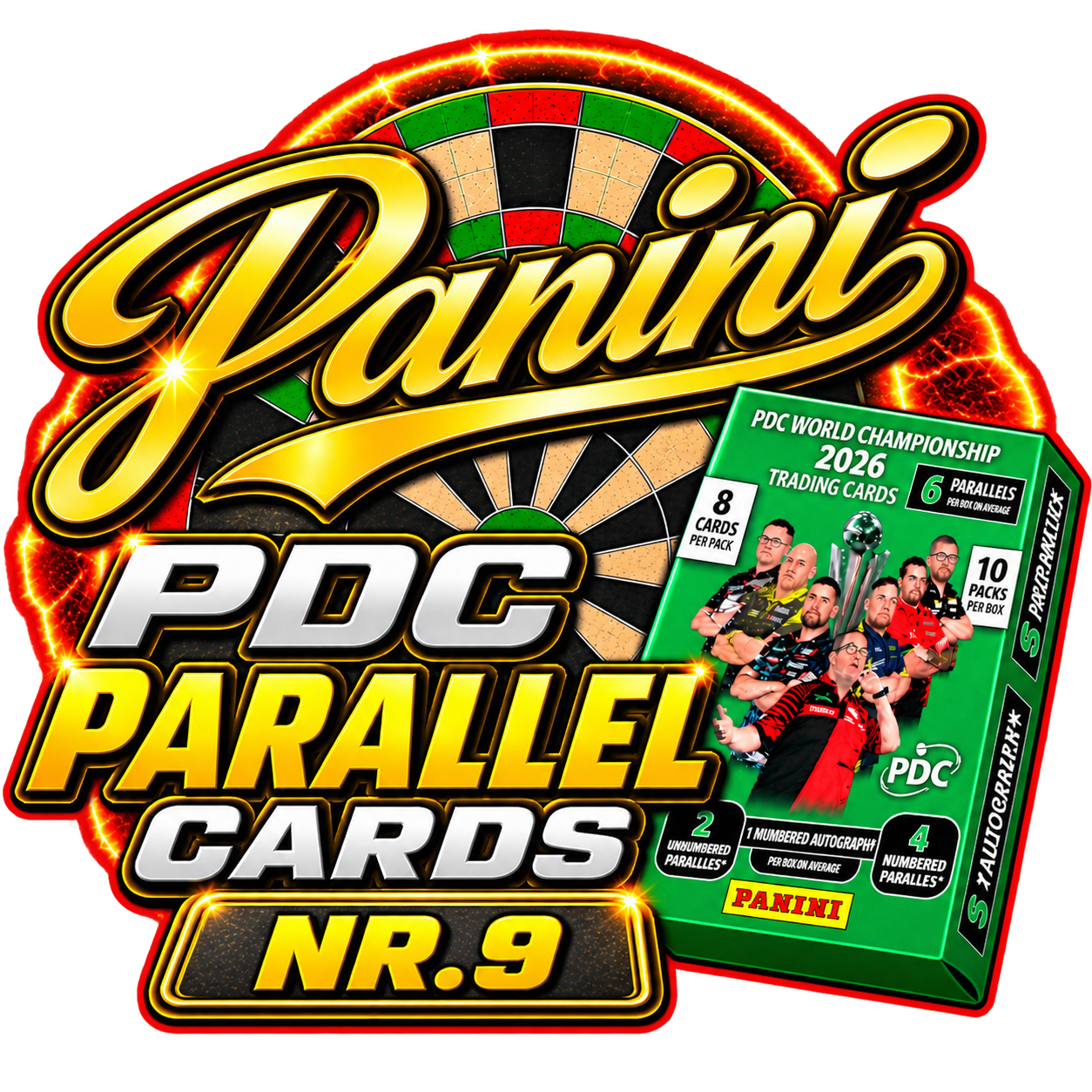 Parallel Cards PDC Wolrd Championship 2026 | Base Players Numbered 9!
