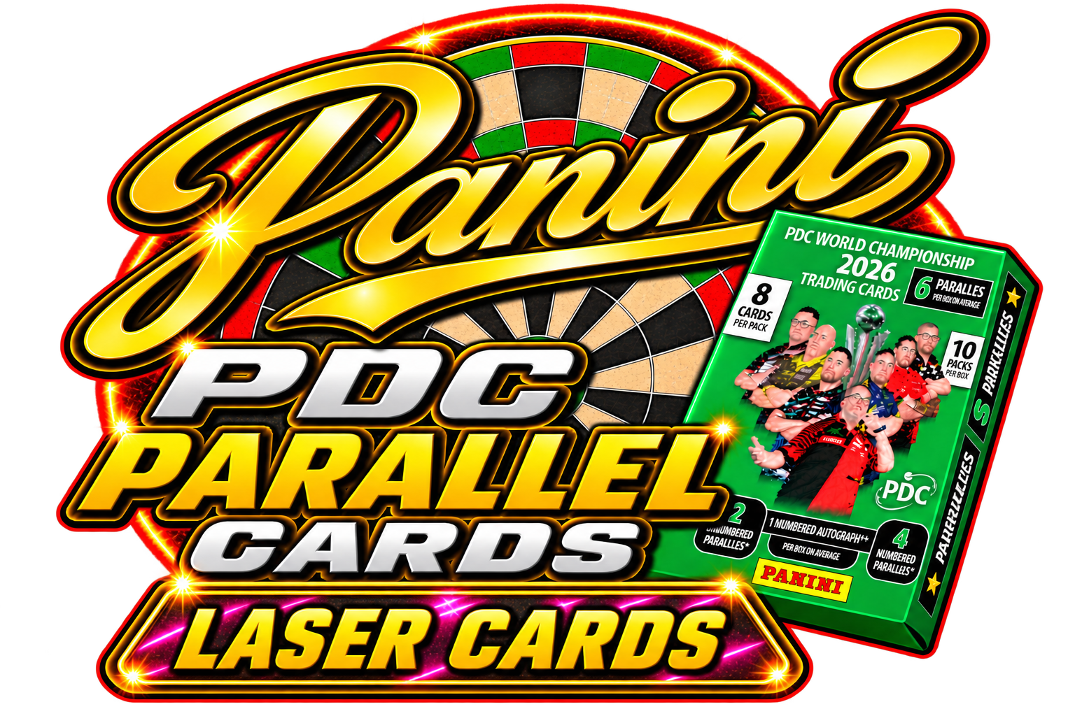 Parallel Cards PDC Wolrd Championship 2026 | Base Players Laser Cards