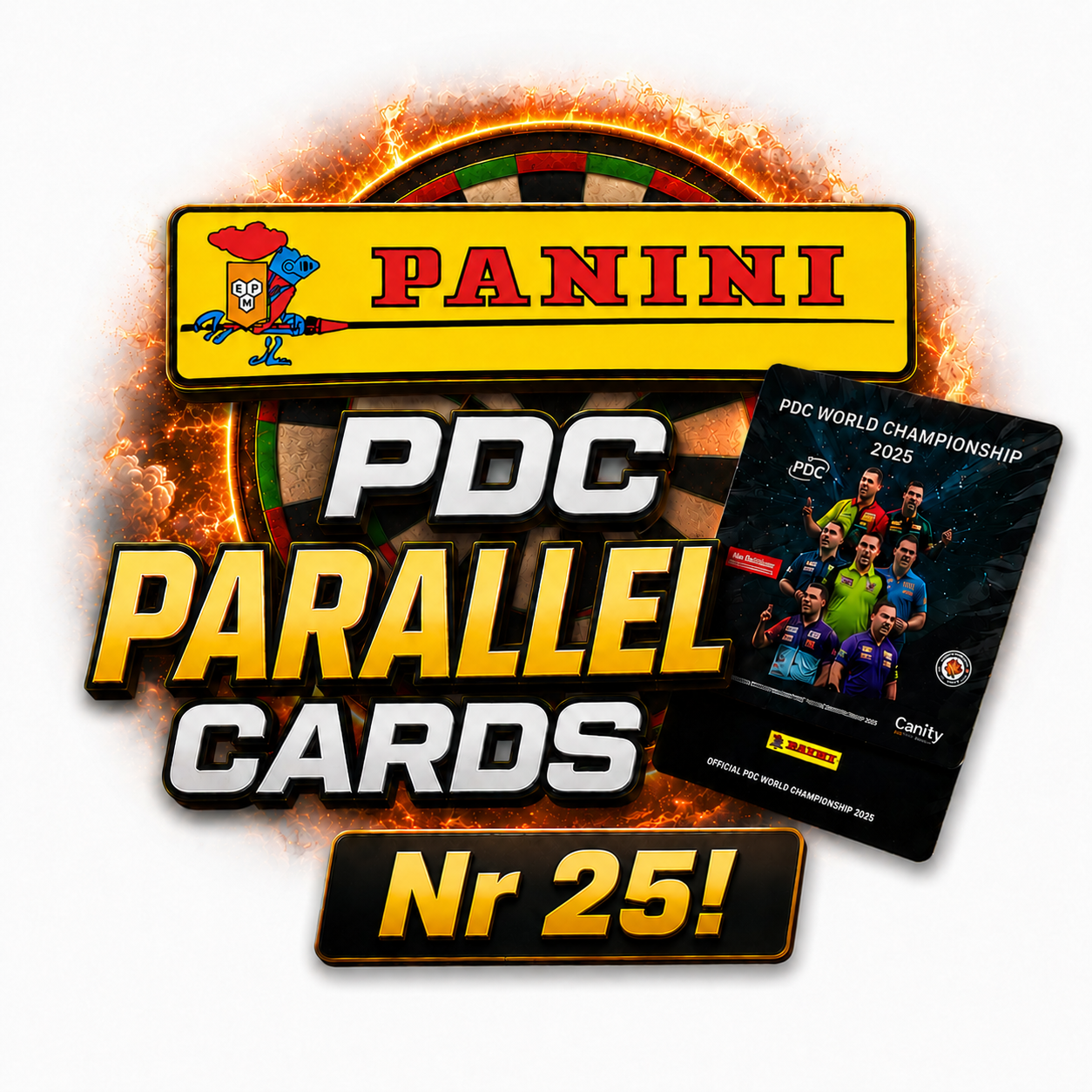 Panini Pdc Darts Parallel cards 25 first edition