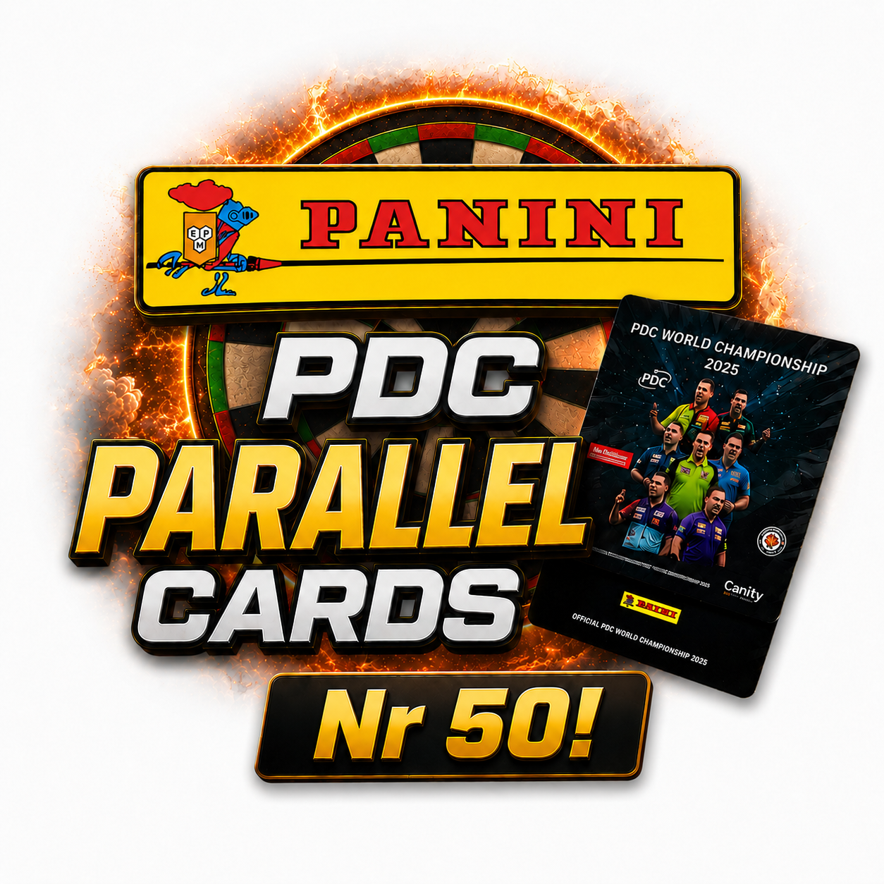 Panini Pdc Darts Parallel cards 50 first edition