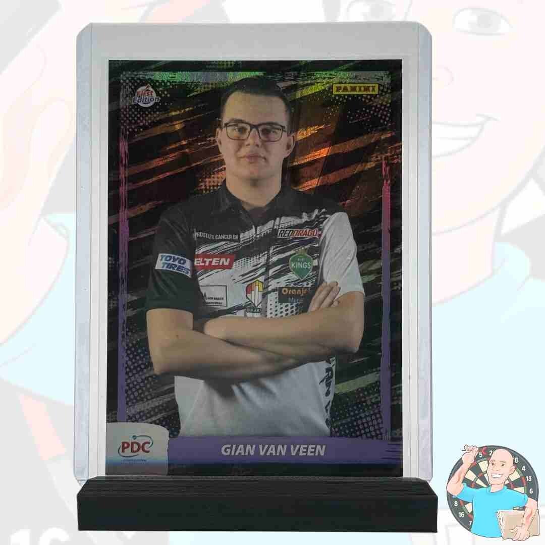 Gian van Veen Purple Parallel 062/180 – Panini PDC World Championship 2025