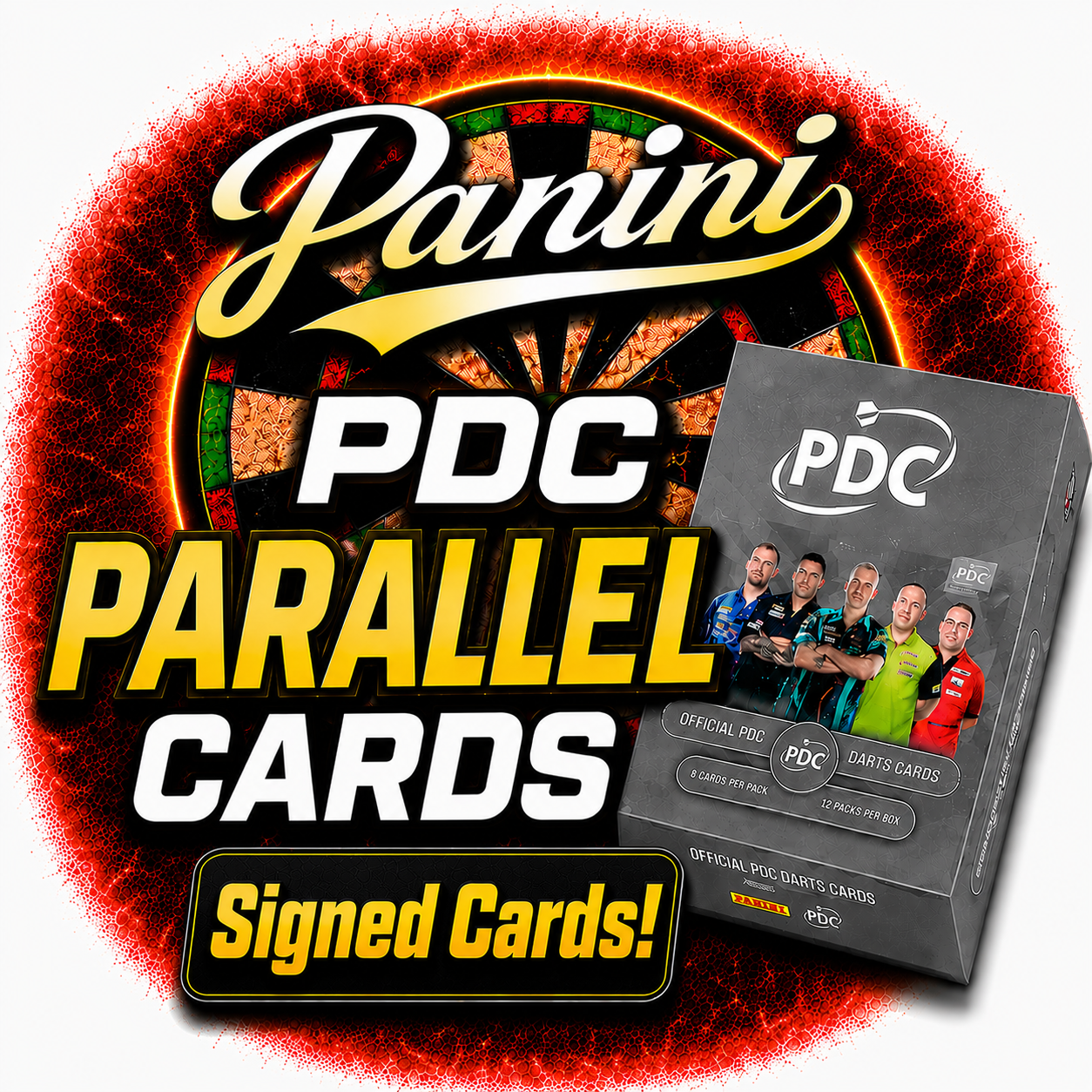 Parallel cards Signed Premier League darts