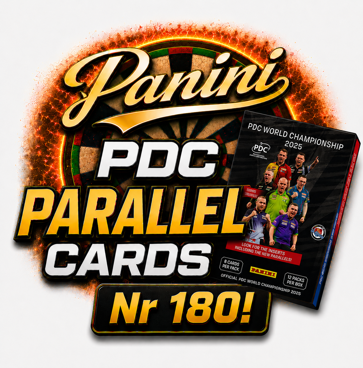 Panini Pdc Darts Parallel cards 180 first edition