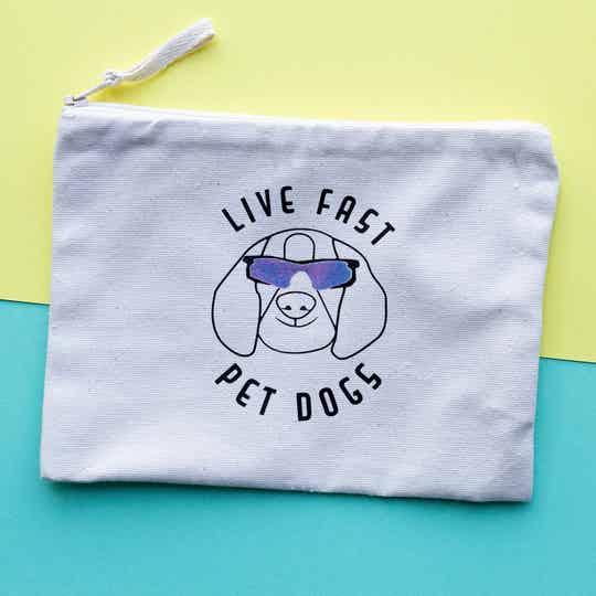 Pencil Case: Live Fast Pet Dogs