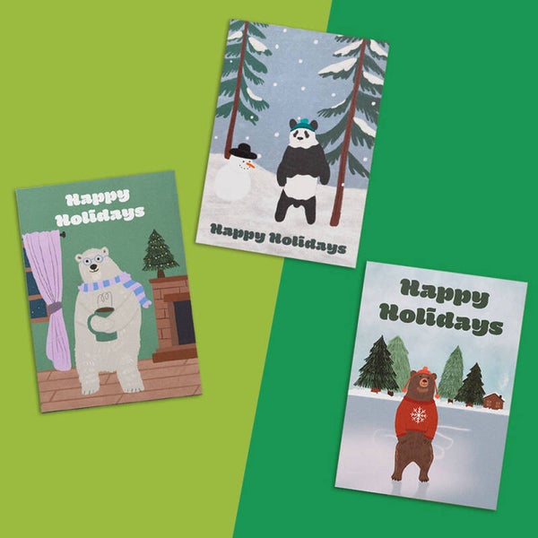 Kerstkaartenset: Beren