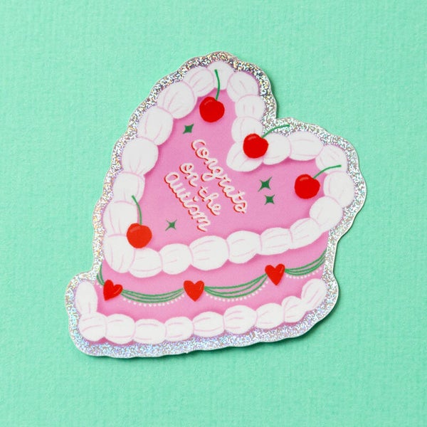 Glitter Vinyl Sticker: Congrats on the autism