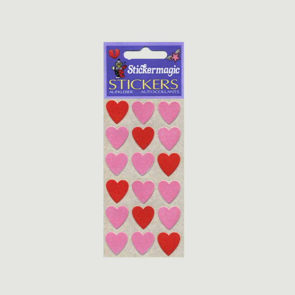 Stickermagic - Furrie Pink and Red Hearts