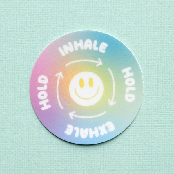 Vinyl sticker: Inhale, exhale