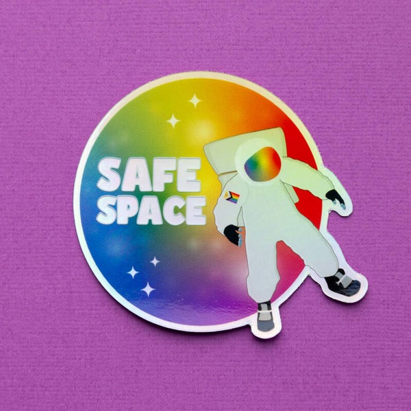 Holografische Vinyl Sticker: Safe Space