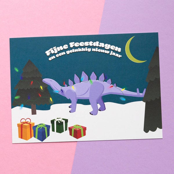 Kerstkaart: Stella de Stego(saurus) Feestdagen