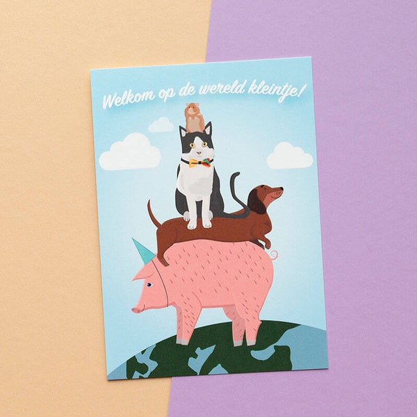 Kaart: Welkom op de wereld kleintje!