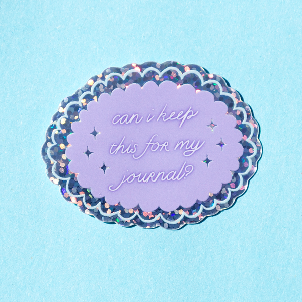 Glitter Vinyl: Can I keep this for my journal?