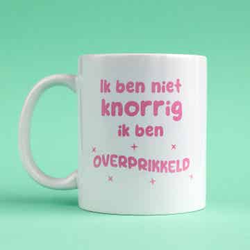 Mok: Ik ben niet knorrig, ik ben overprikkeld (Roze)