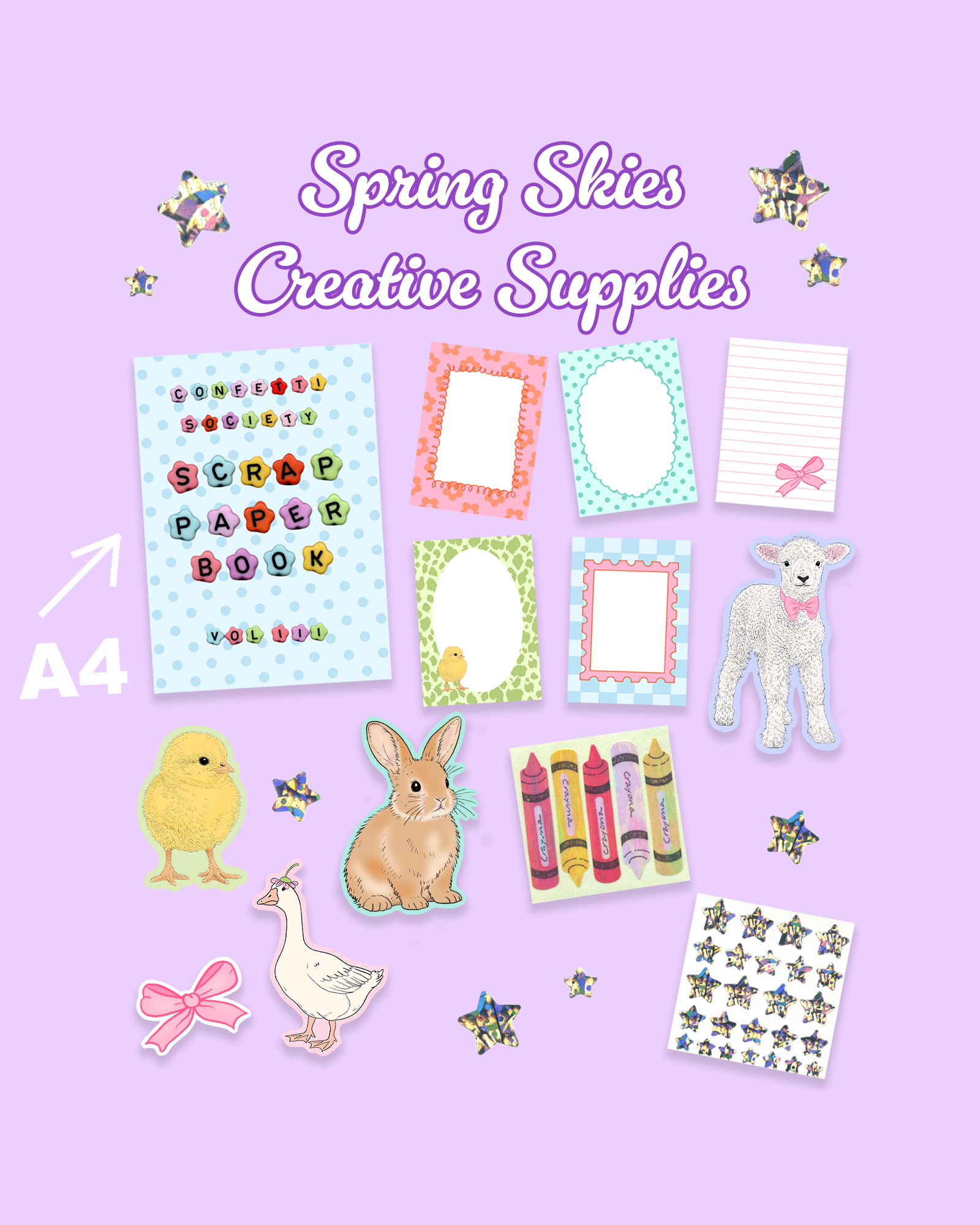 Spring Skies, Creative Supplies Journal Kit (A4)