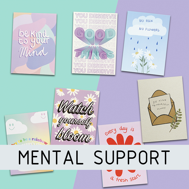 Mental support kaarten, mental health, burn-out, depressie,autisme, slechte dagen