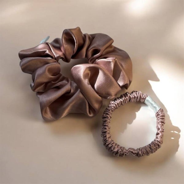 Scrunchie Zijde Old Pink