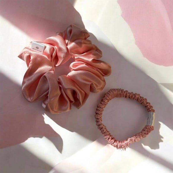 Scrunchie Zijde Peach