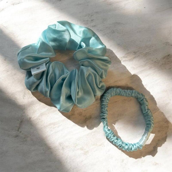 Scrunchie Zijde Lagoon