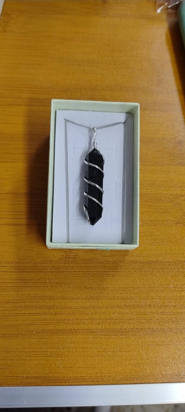 Black Tourmaline Point Pendant
