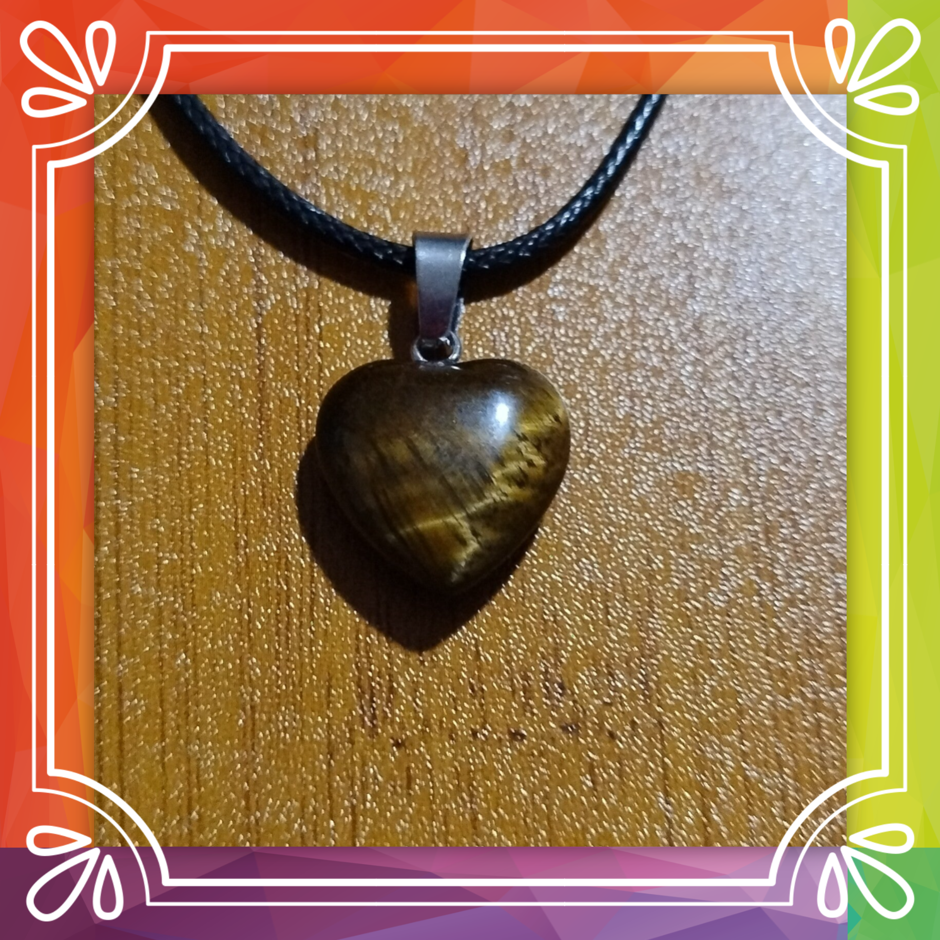 Puffy Heart Thong Necklace