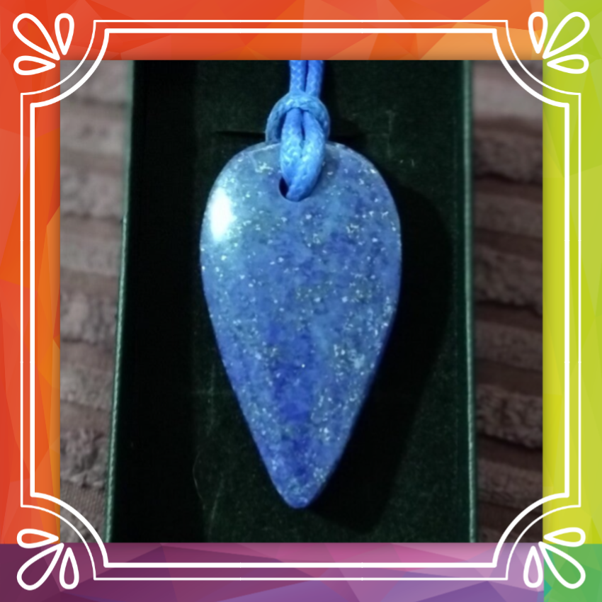 Lapis Lazuli Leaf Pendant