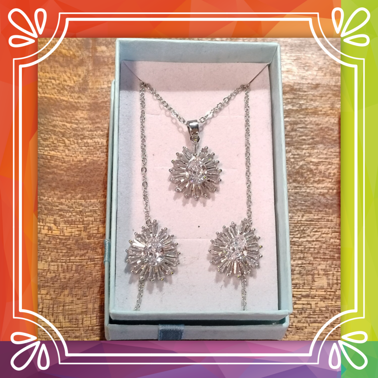 Austrian Crystal Necklace and Earrings Set