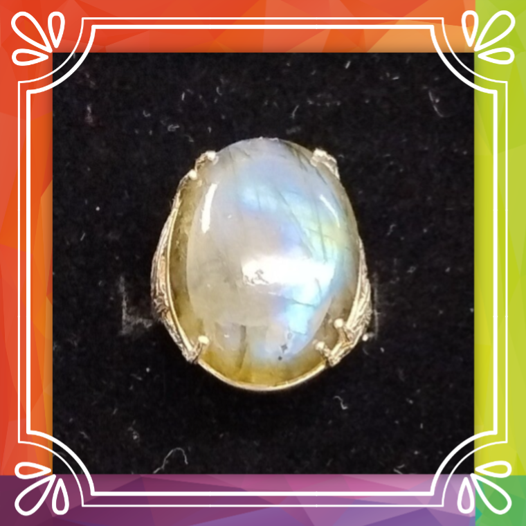 Labradorite Solitaire Ring